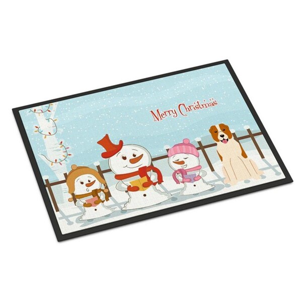 Carolines Treasures Merry Christmas Carolers Central Asian Shepherd Dog Indoor or Outdoor Mat, 18 x 0.25 x 27 in. BB2380MAT - main